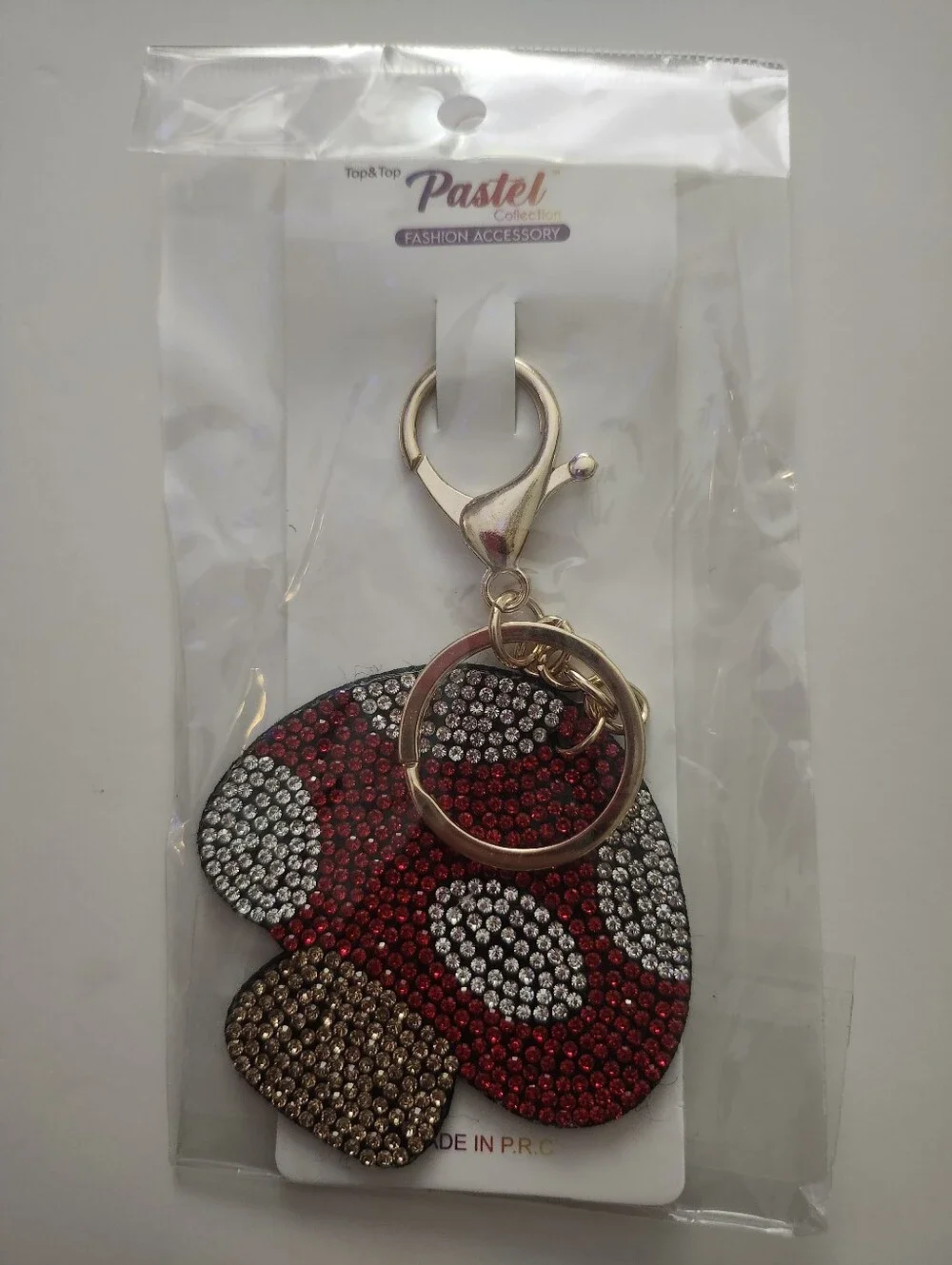Red Mushroom Crystal Keychain And Flower Bag Charm